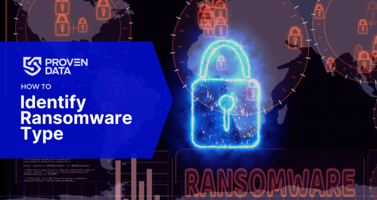 text over image representing How to identify ransomware type