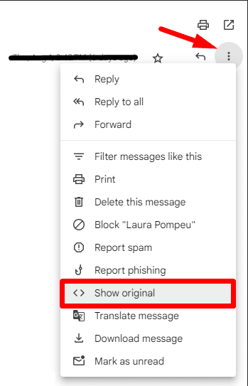 Gmail View & copy the full header From a browser, open Gmail. Open the email for which you want to check the headers. Next to Reply, click More More and then Show Original.