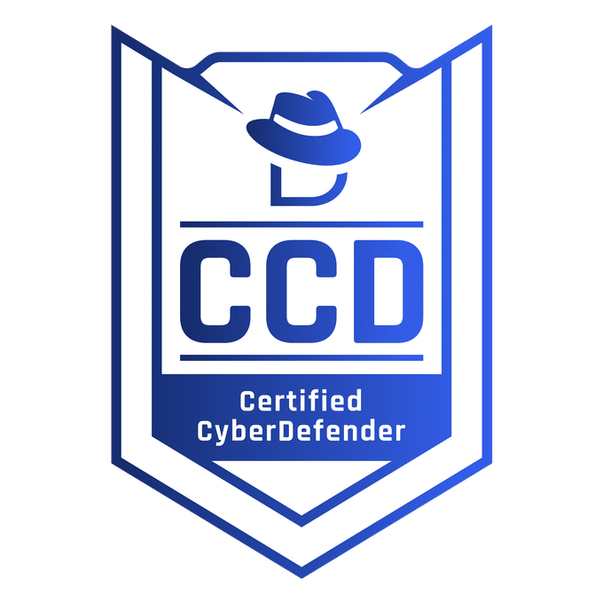 Certified CyberDefender (CCD) - Issued by CyberDefenders