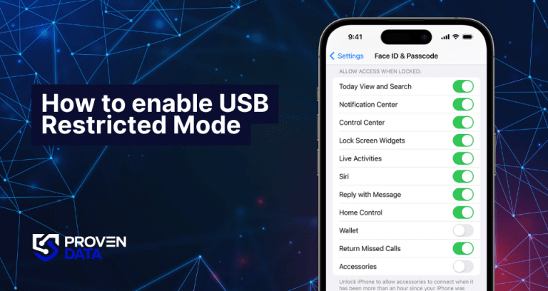 To ensure USB Restricted Mode is enabled, users can go to Settings > Face ID & Passcode or Touch ID & Passcode > Accessories and toggle off the (USB) Accessories option.